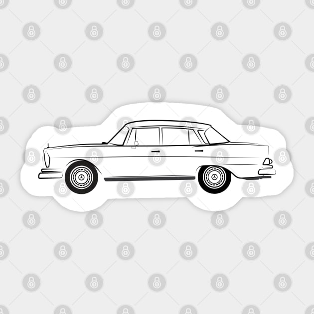 Mercedes 220 Fin Tail Heckflosse Sedan W112 Sticker by PauHanaDesign